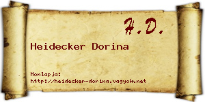 Heidecker Dorina névjegykártya