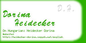 dorina heidecker business card